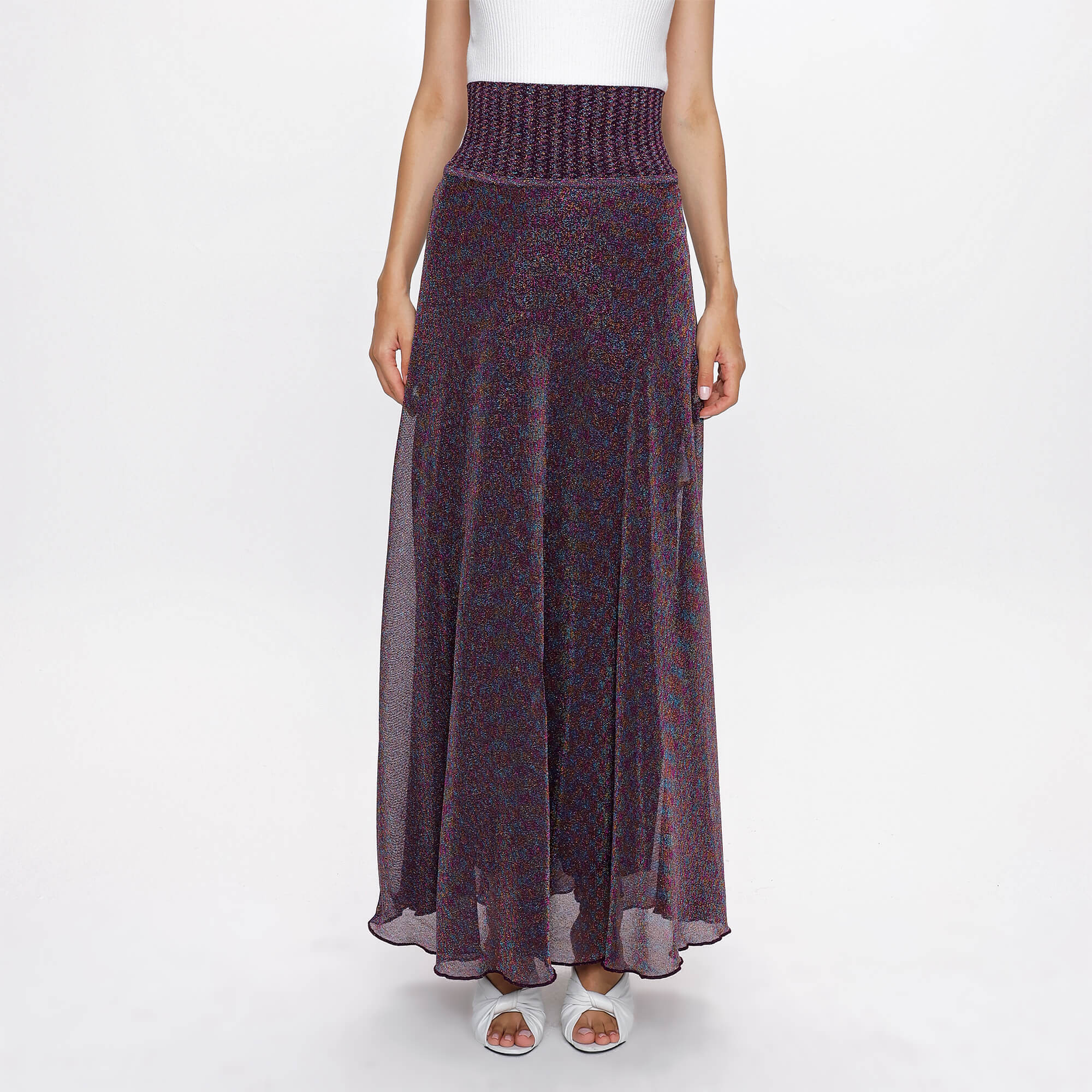 Missoni - Purple&Shiny Long Skirt 